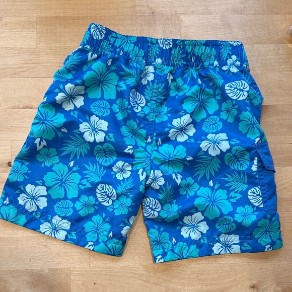 UV Skinz Blue Floral Boy’s Swim Trunks Size 4T - Picture 4 of 4